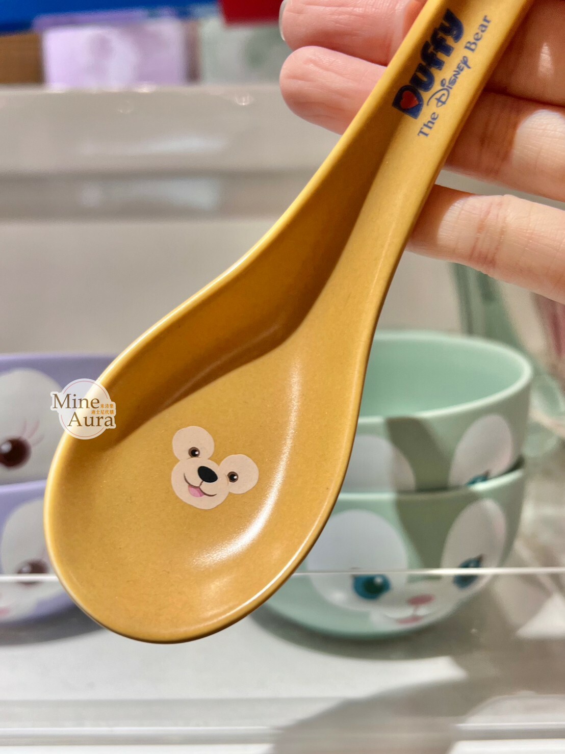 達菲 Duffy 大頭圖案 陶瓷 湯匙 餐具 -香港迪士尼樂園