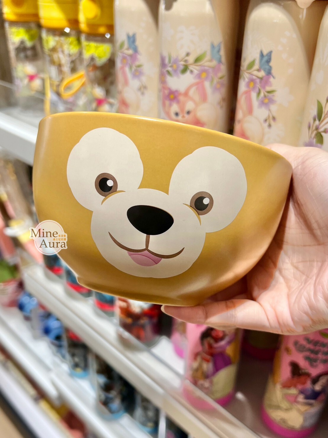 達菲 Duffy 大頭圖案 陶瓷 湯碗 飯碗 -香港迪士尼樂園