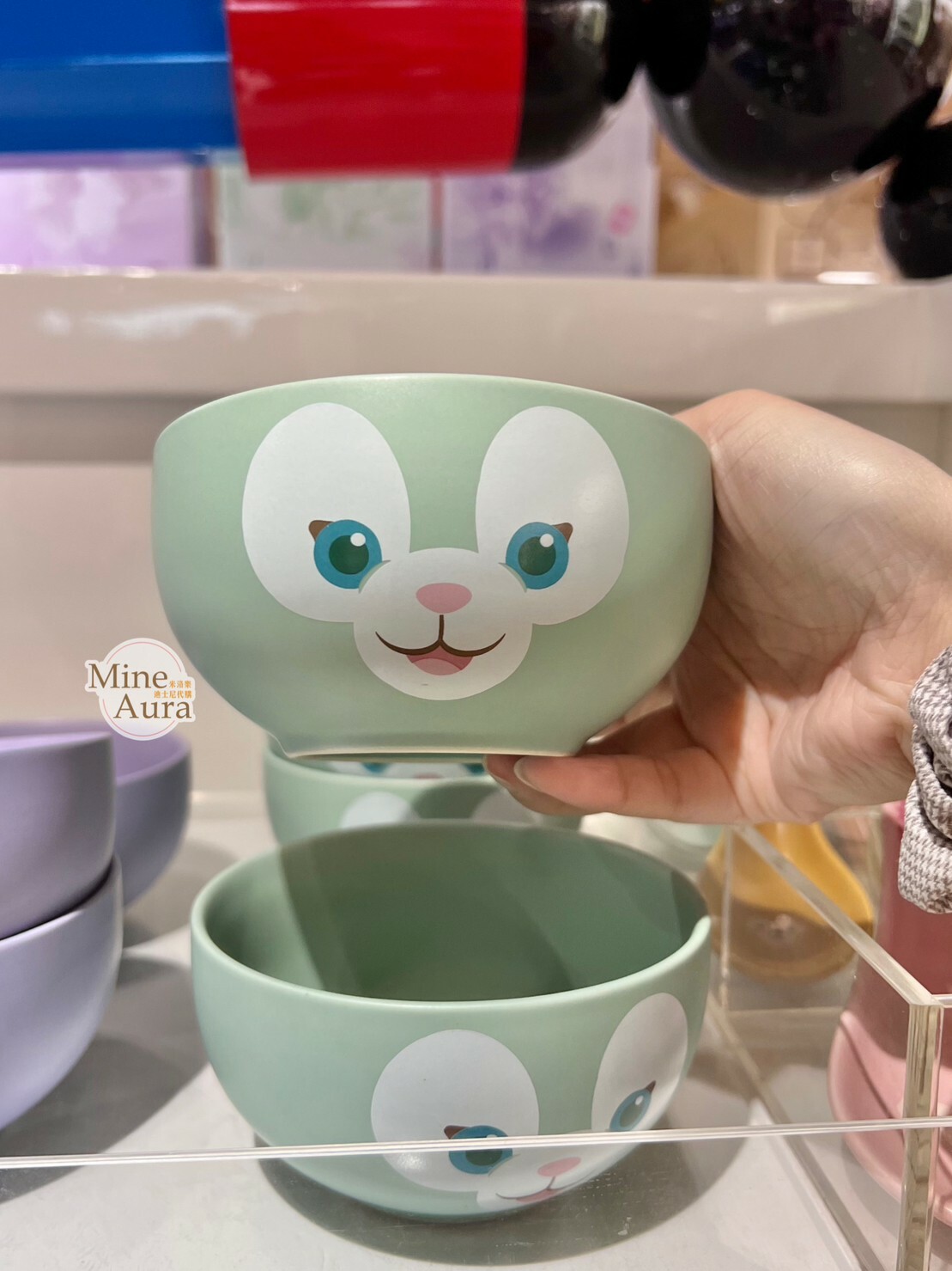 傑拉托尼 畫家貓 Gelatoni 大頭圖案 陶瓷 小款 湯碗 飯碗 -香港迪士尼樂園