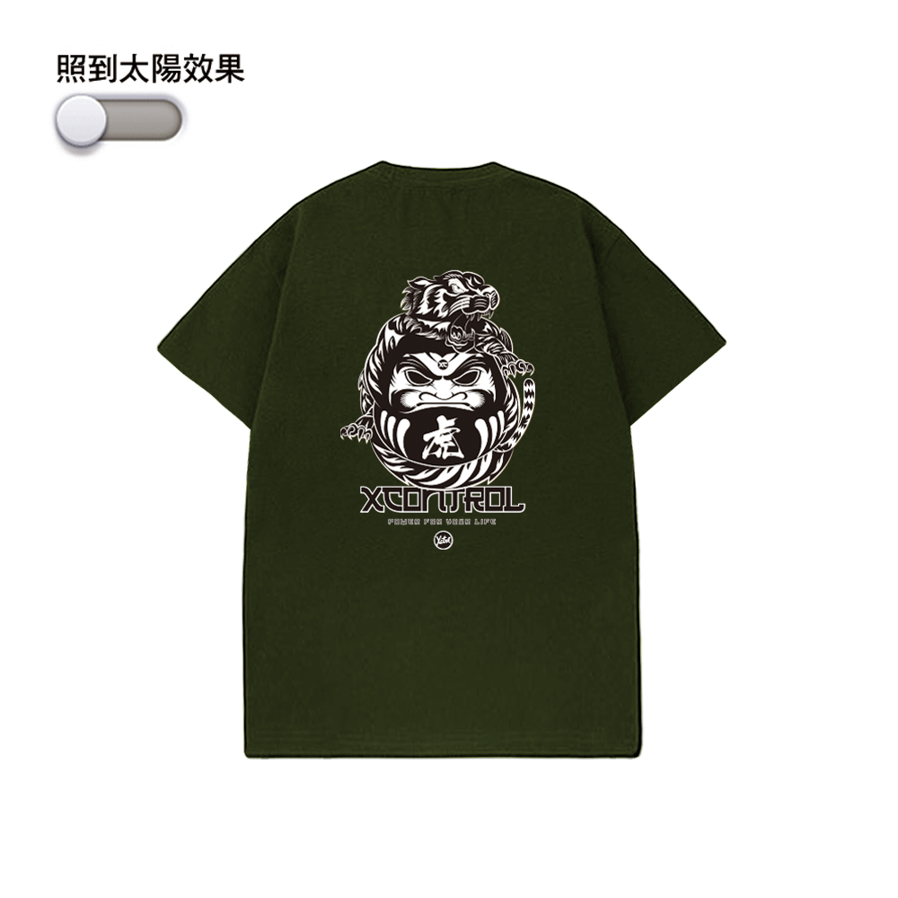 XCTRL 變色虎不倒翁短T-軍綠