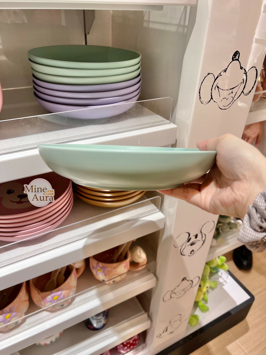 傑拉托尼 畫家貓 Gelatoni 大頭圖案 陶瓷 餐盤 -香港迪士尼樂園