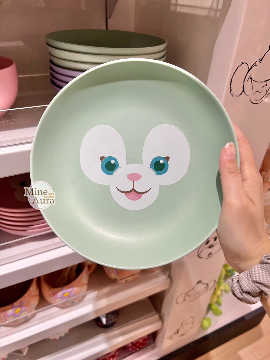 傑拉托尼 畫家貓 Gelatoni 大頭圖案 陶瓷 餐盤 -香港迪士尼樂園