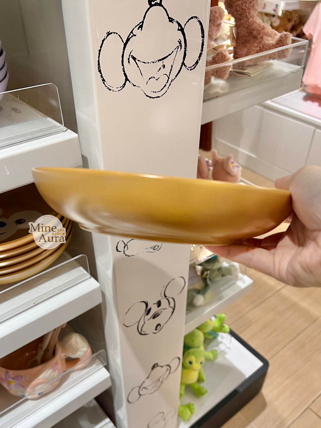 達菲 Duffy 大頭圖案 陶瓷 餐盤 -香港迪士尼樂園