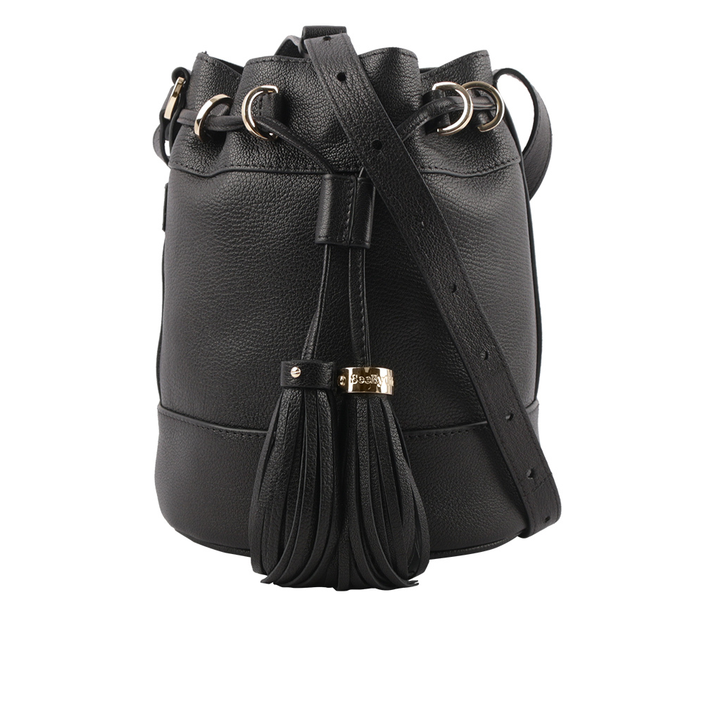 【SEE BY CHLOE】VICKI 山羊皮水桶包(黑色) CHS23ASC12D38001