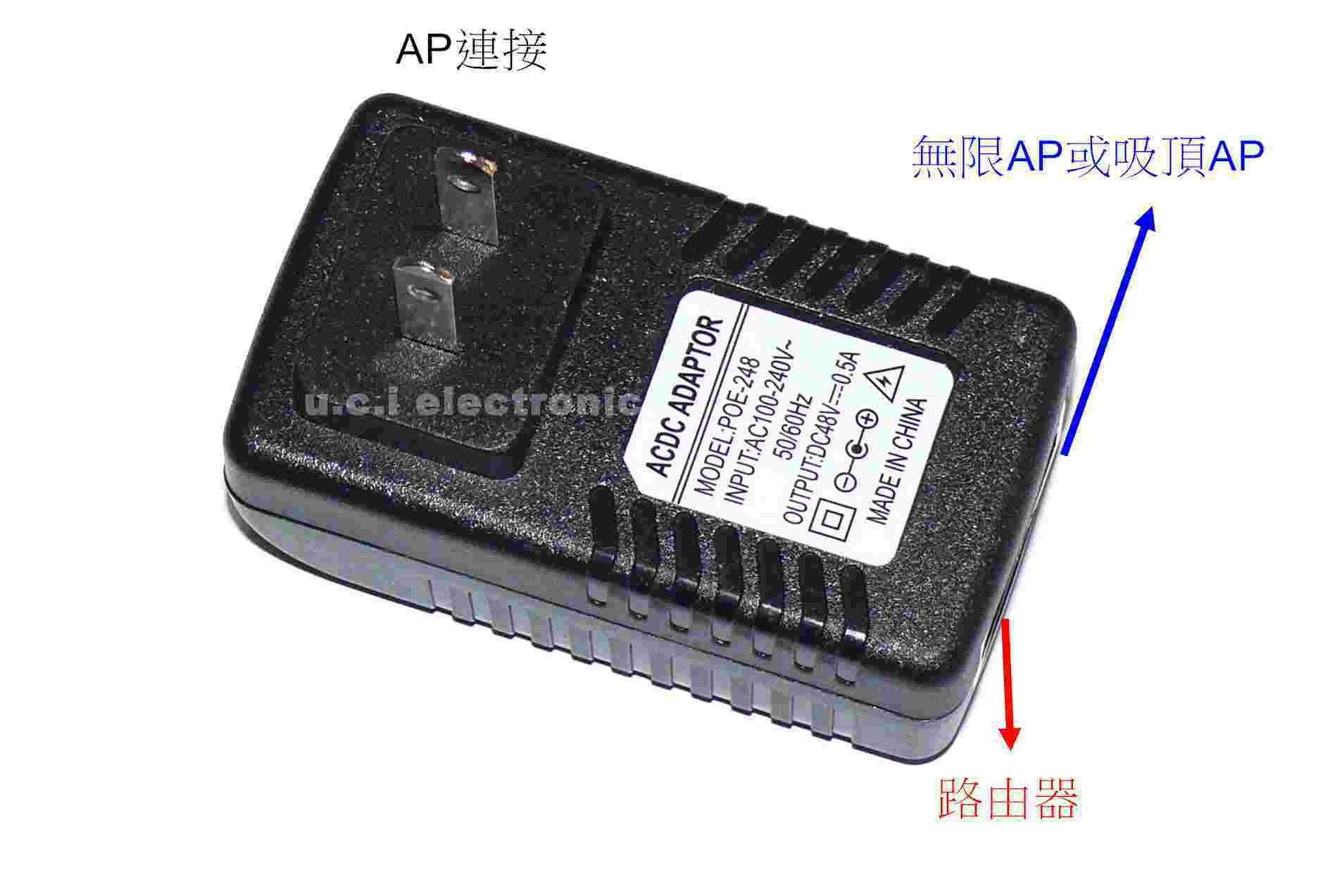 【UCI電子】(J-4) POE電源48V0.5A/24V1A/12V2A監控攝像頭 無線AP 橋接器 監視器電源