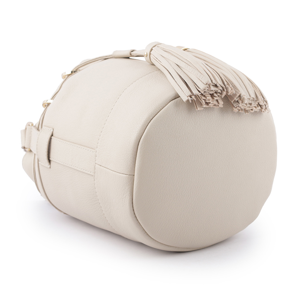 【SEE BY CHLOE】VICKI 山羊皮水桶包(米色) CHS23ASC12D3824H
