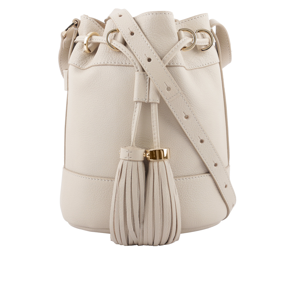 【SEE BY CHLOE】VICKI 山羊皮水桶包(米色) CHS23ASC12D3824H