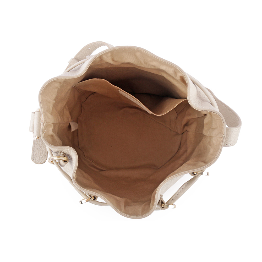 【SEE BY CHLOE】VICKI 山羊皮水桶包(米色) CHS23ASC12D3824H