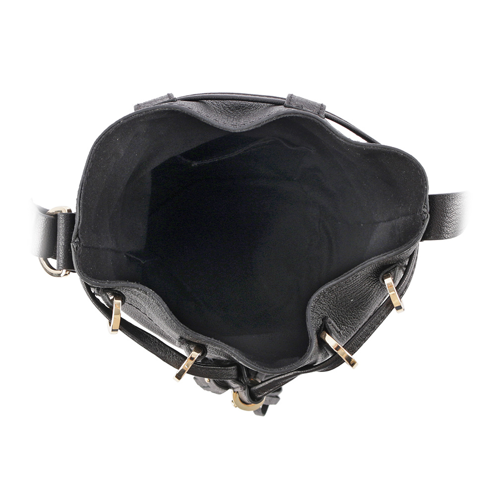 【SEE BY CHLOE】VICKI 山羊皮小款水桶包(黑色) CHS23ASC13D38001