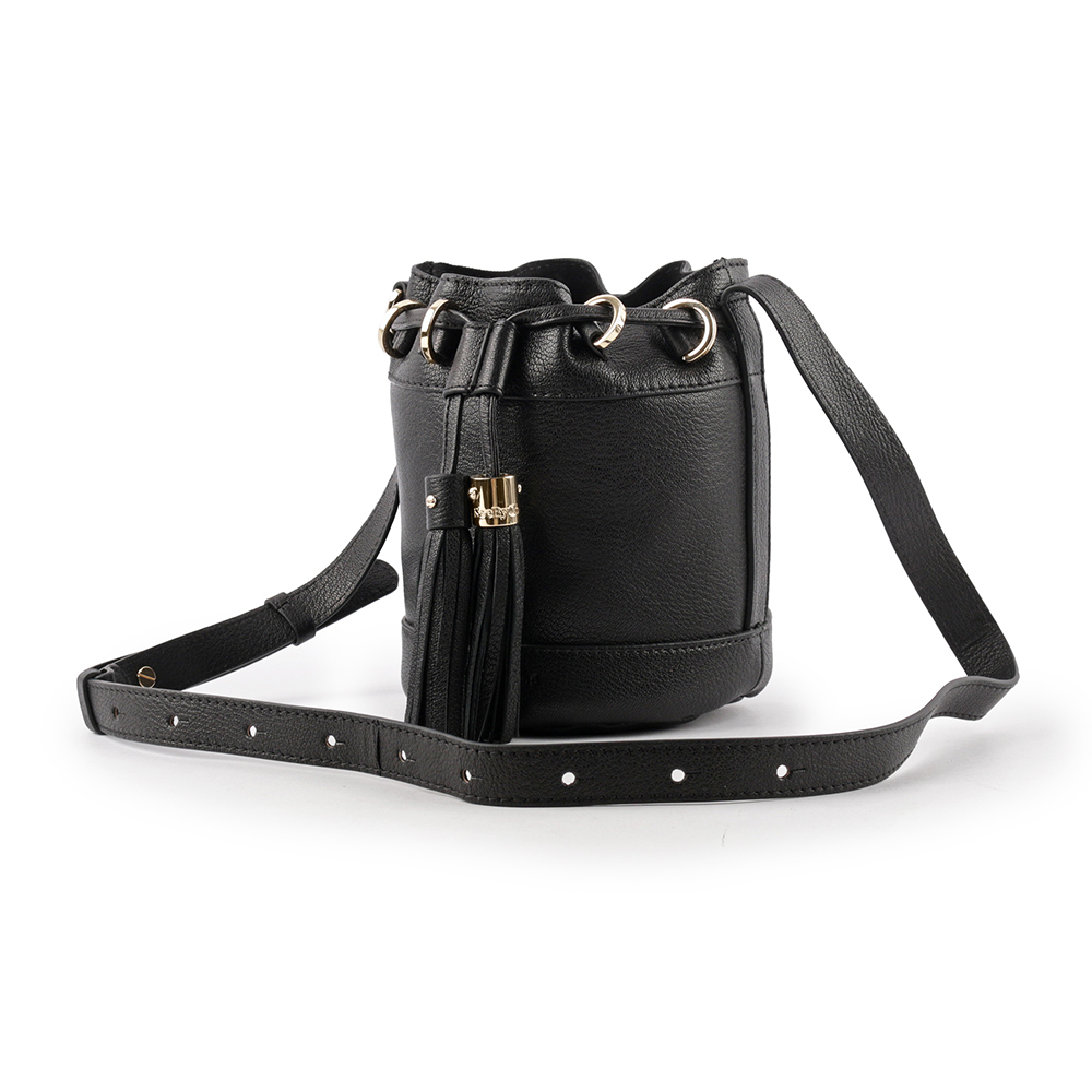 【SEE BY CHLOE】VICKI 山羊皮小款水桶包(黑色) CHS23ASC13D38001