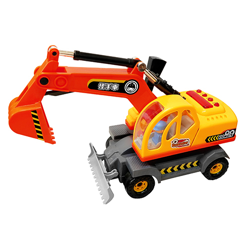 《 KIDMATE 》工程車隊 - 磨輪怪手車