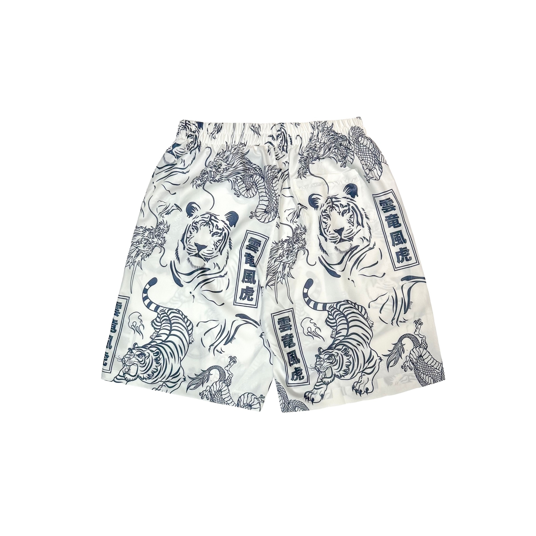 XCTRL 雲龍風虎短褲-白