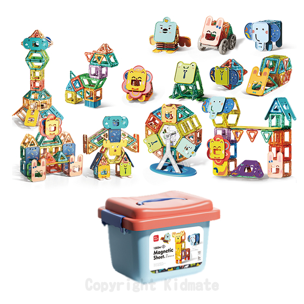 《 KIDMATE 》桶裝100+百變磁力片1503M