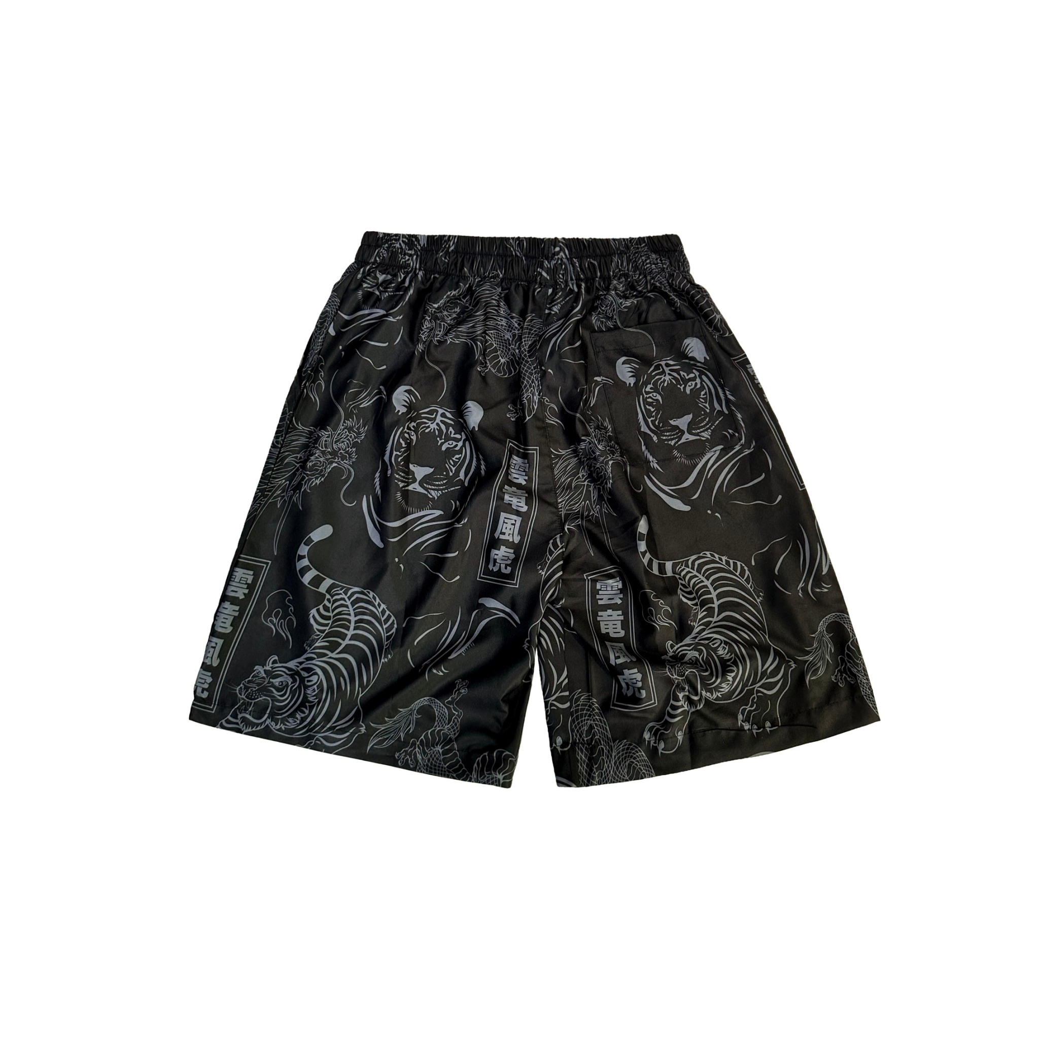 XCTRL 雲龍風虎短褲-黑