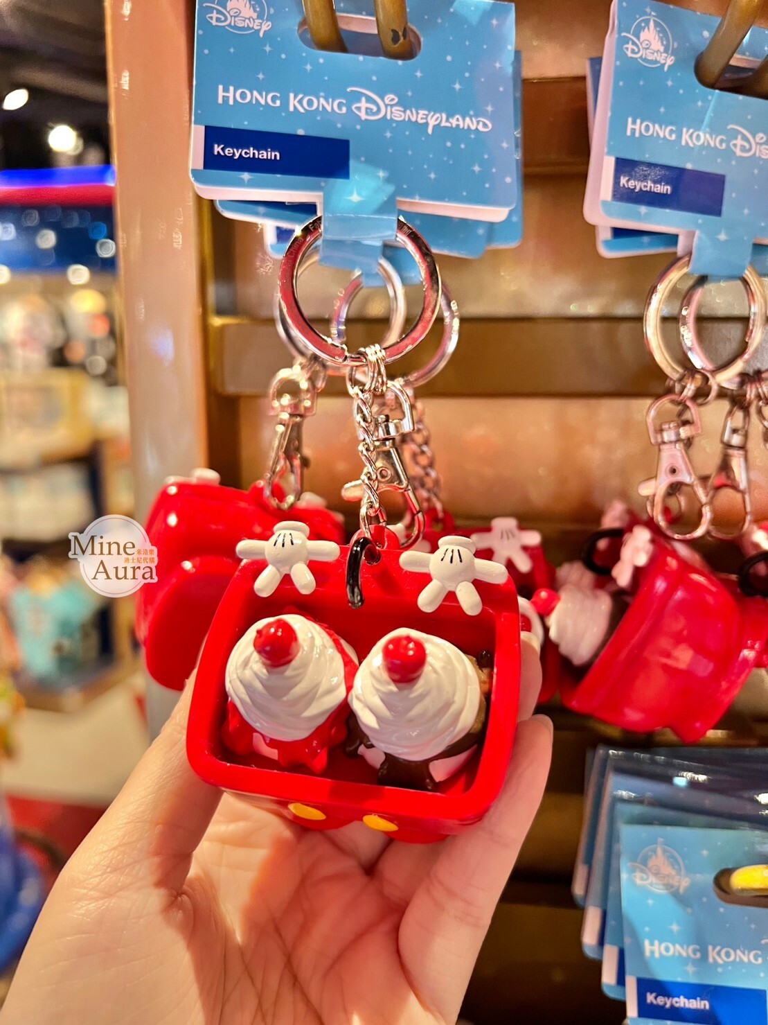 米奇 Mickey 冰淇淋桶 立體 鑰匙圈 吊飾 -香港迪士尼樂園