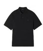 [S] GUESS MEN'S SMALL G LOGO POLO SHIRT,BLACK, MN2K9470-BLK (SGU381)