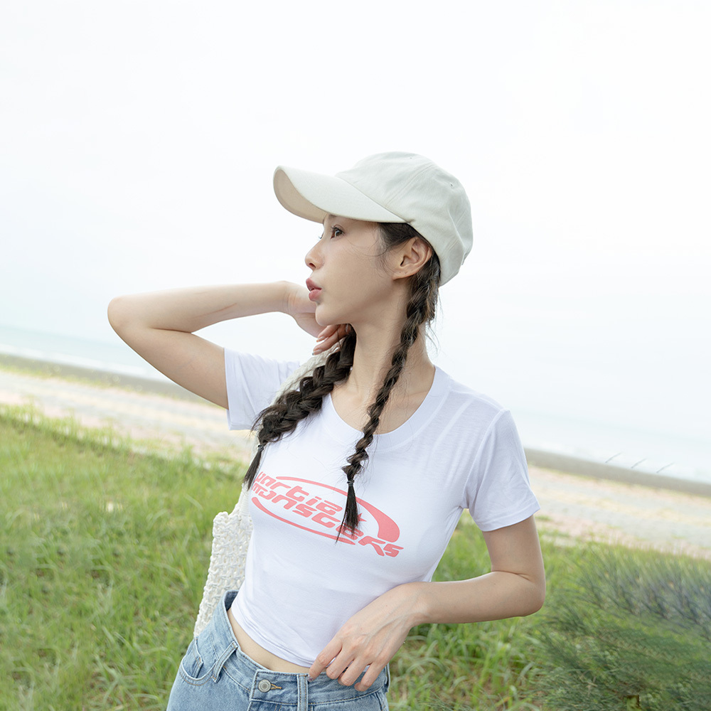 Short version English letter printing top two colors【01039721】in stock+pre-order