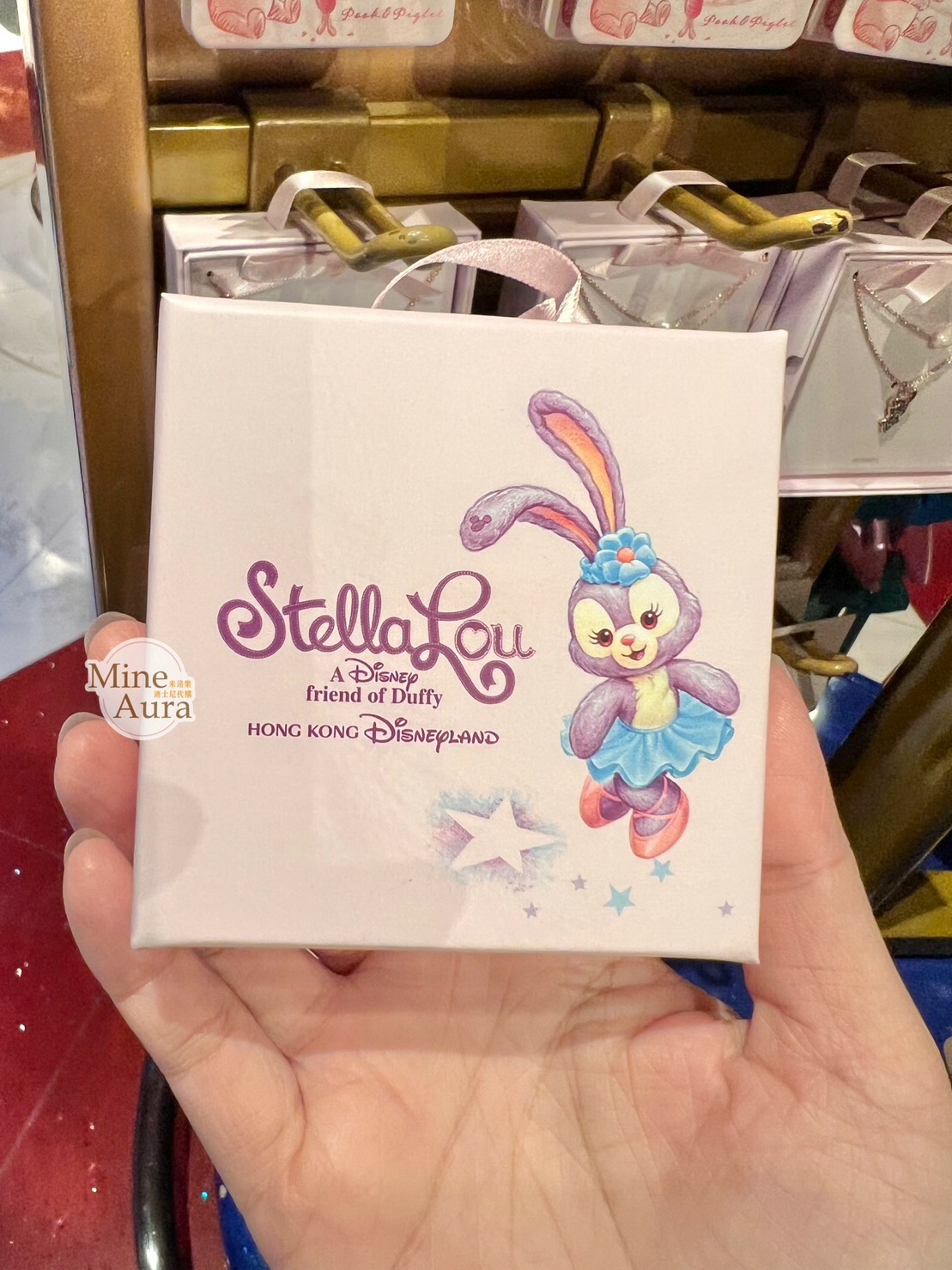 史黛拉露 星黛露 StellaLou 芭蕾舞站姿 墜飾 珍珠 項鍊 (盒裝) -香港迪士尼樂園