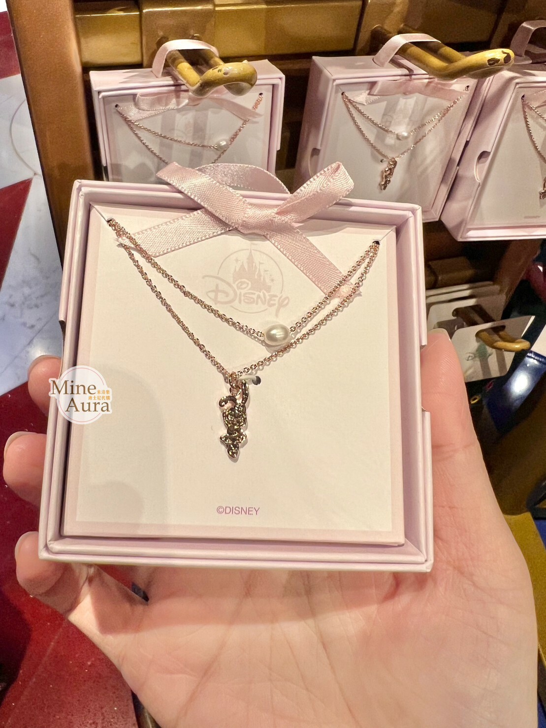 史黛拉露 星黛露 StellaLou 芭蕾舞站姿 墜飾 珍珠 項鍊 (盒裝) -香港迪士尼樂園