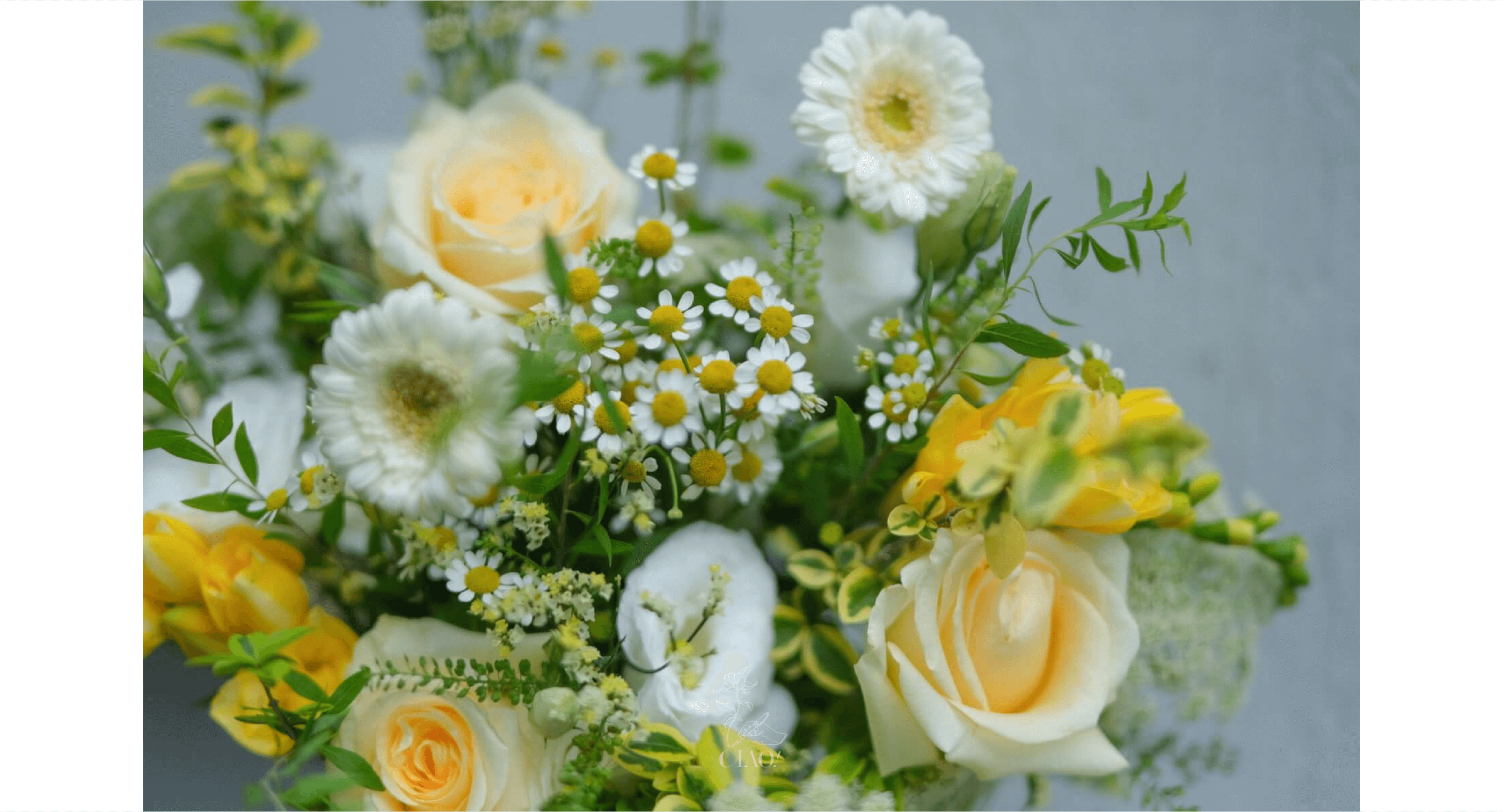 巧偶花藝_捧花精選_白綠黃