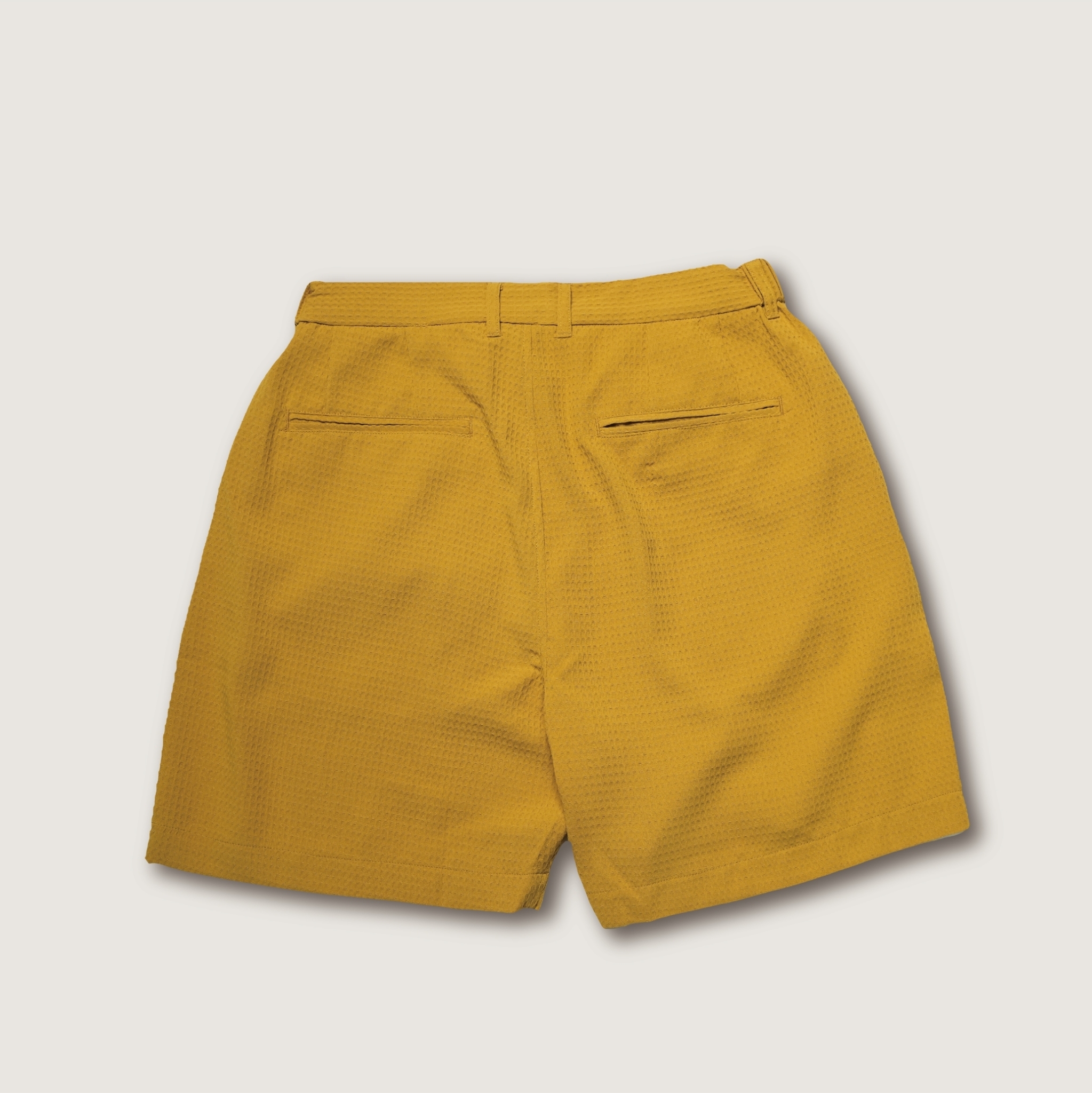 P.B.P - Seersucker Vintage Shorts - Mustard