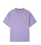[S] GUESS UNISEX MINI TRIANGLE SEMI OVERFIT SHORT SLEEVE T-SHIRT,VIOLET, MN2K9465-VLT (SGU384)