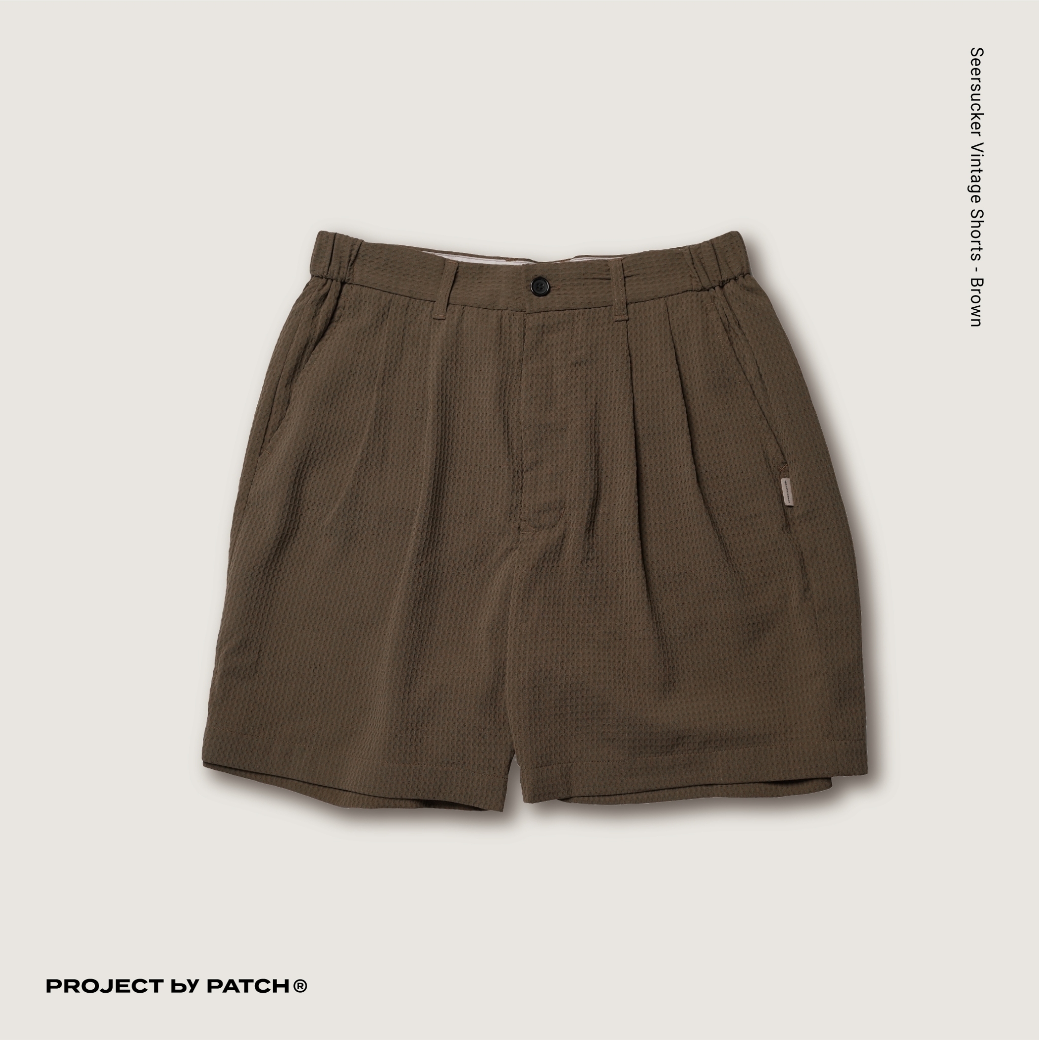 P.B.P - Seersucker Vintage Shorts - Brown