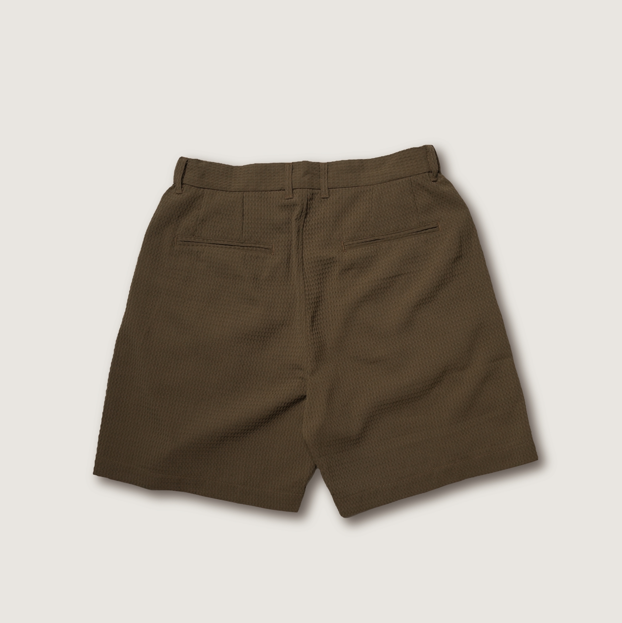 P.B.P - Seersucker Vintage Shorts - Brown