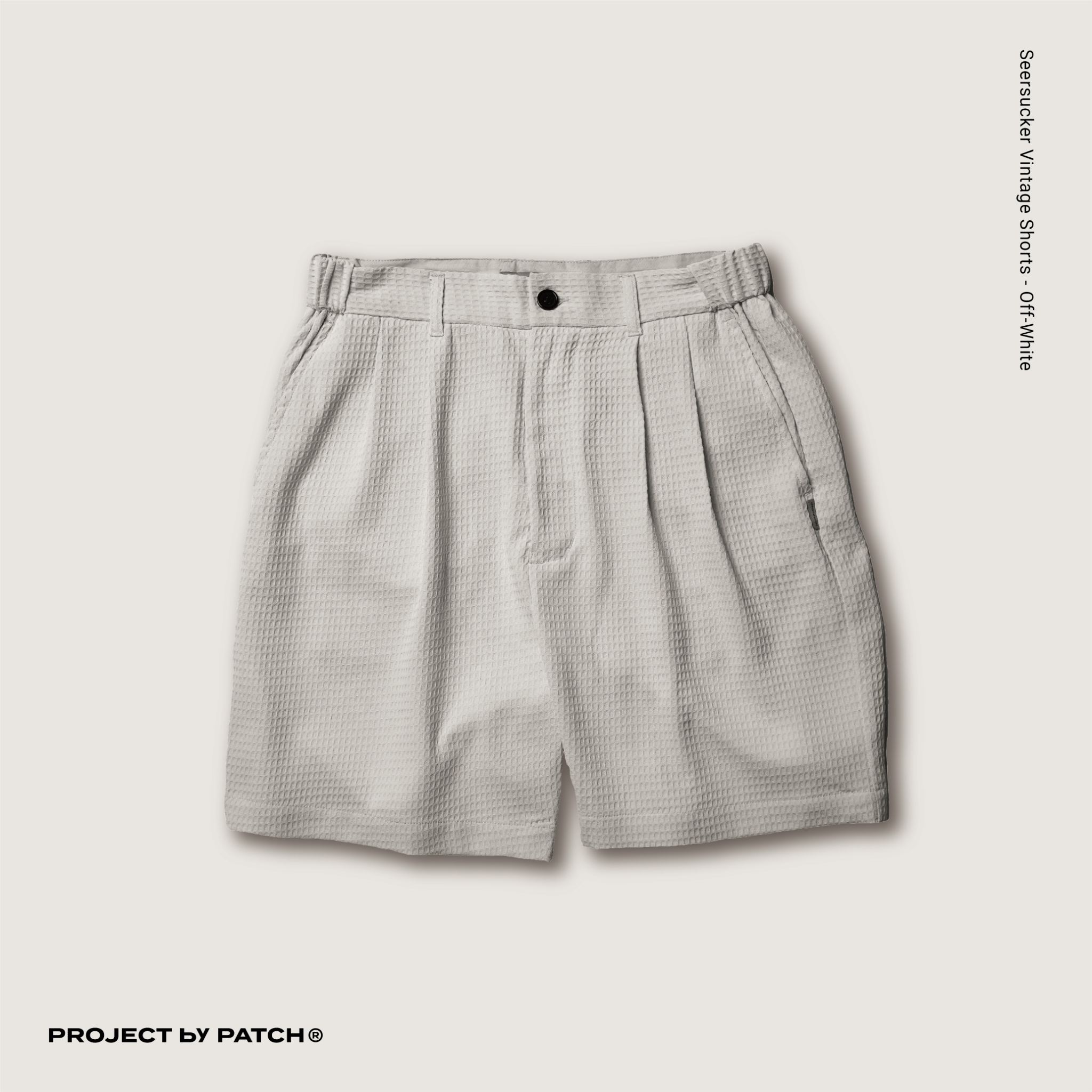 P.B.P - Seersucker Vintage Shorts - Off-White