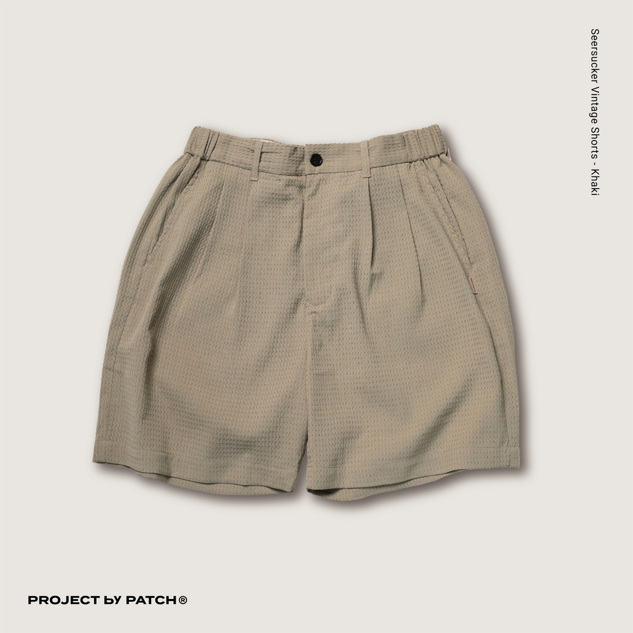 P.B.P - Seersucker Vintage Shorts - Khaki
