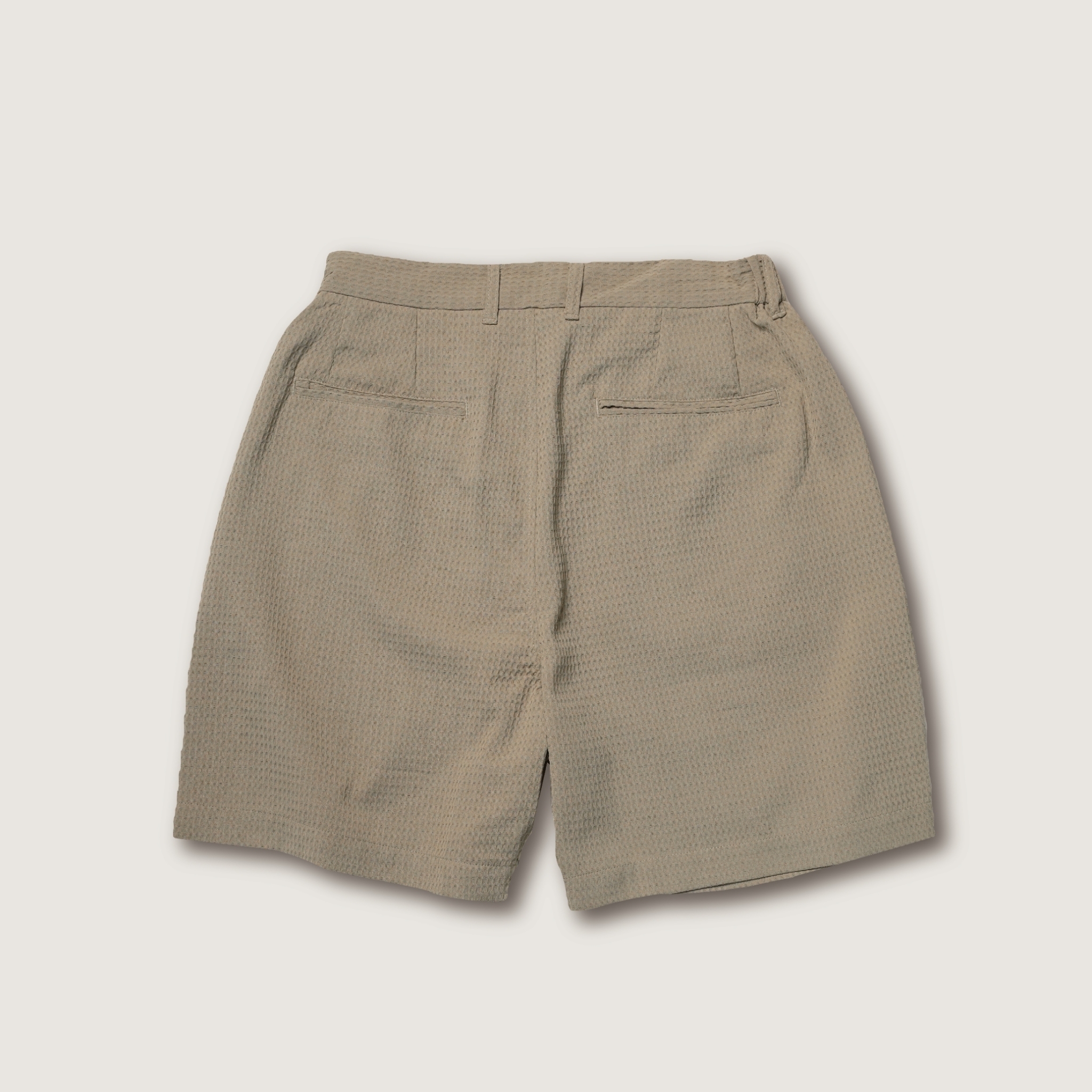 P.B.P - Seersucker Vintage Shorts - Khaki