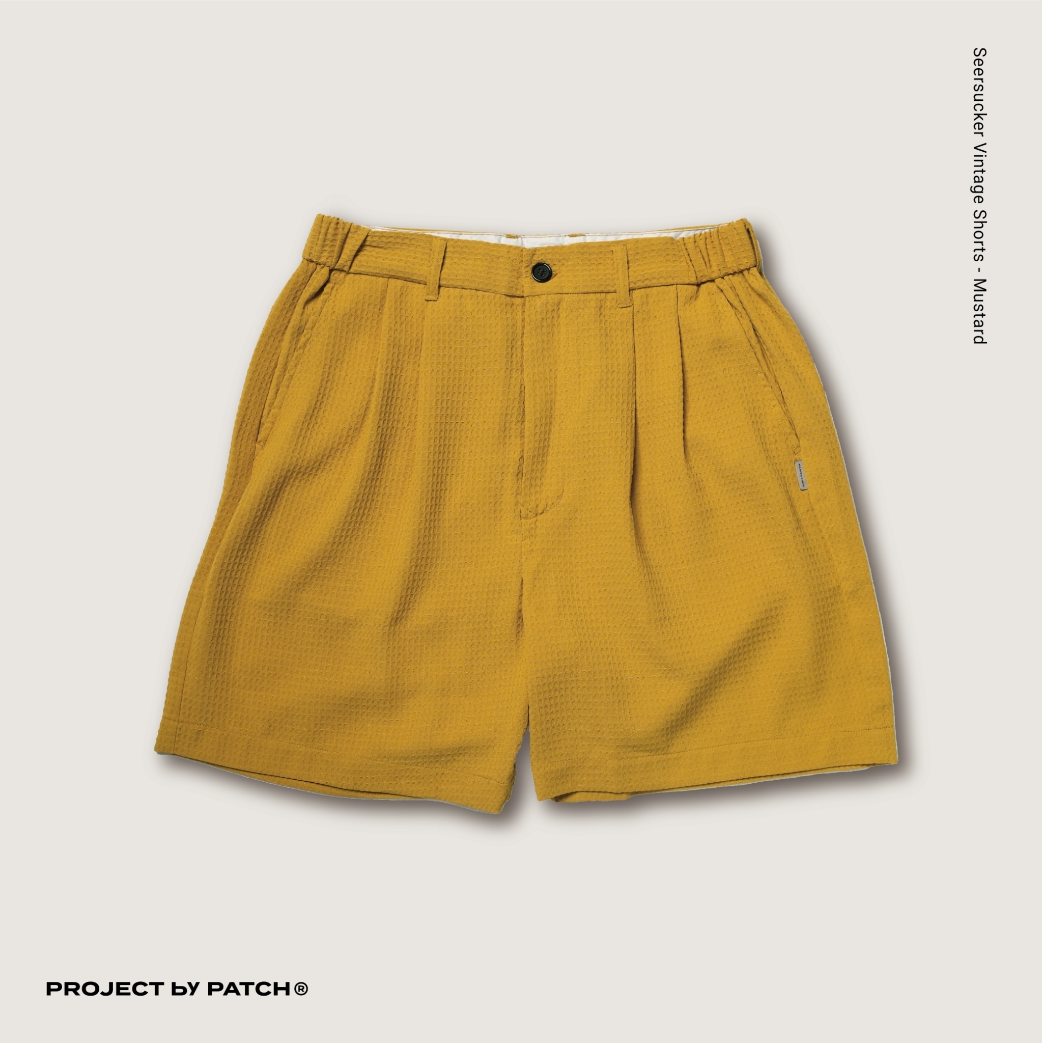 P.B.P - Seersucker Vintage Shorts - Mustard