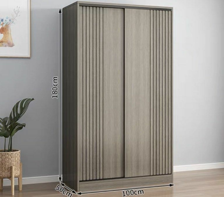 🌟包送貨+ 上門安裝🌟 D4712 直間紋趟門衣櫃