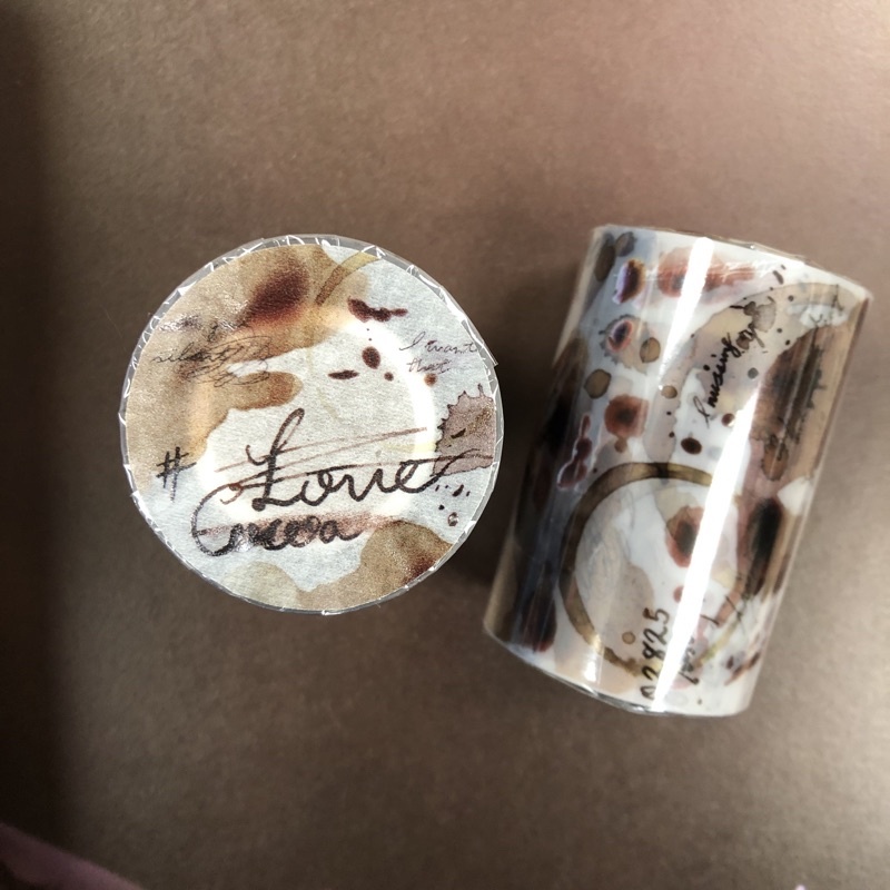 什物 X 無色綻放 愛的可可亞 PET紙膠帶