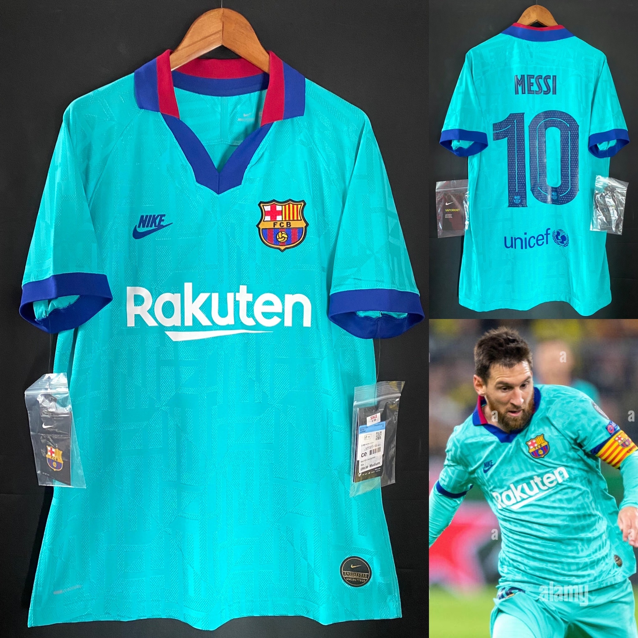 (球員版) 巴塞隆拿 2019-2020 Nike 二客球員版球衣 #10 MESSI