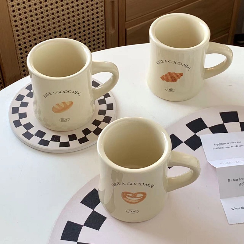 《2675》奶油餐包胖胖曲線馬克杯400ML