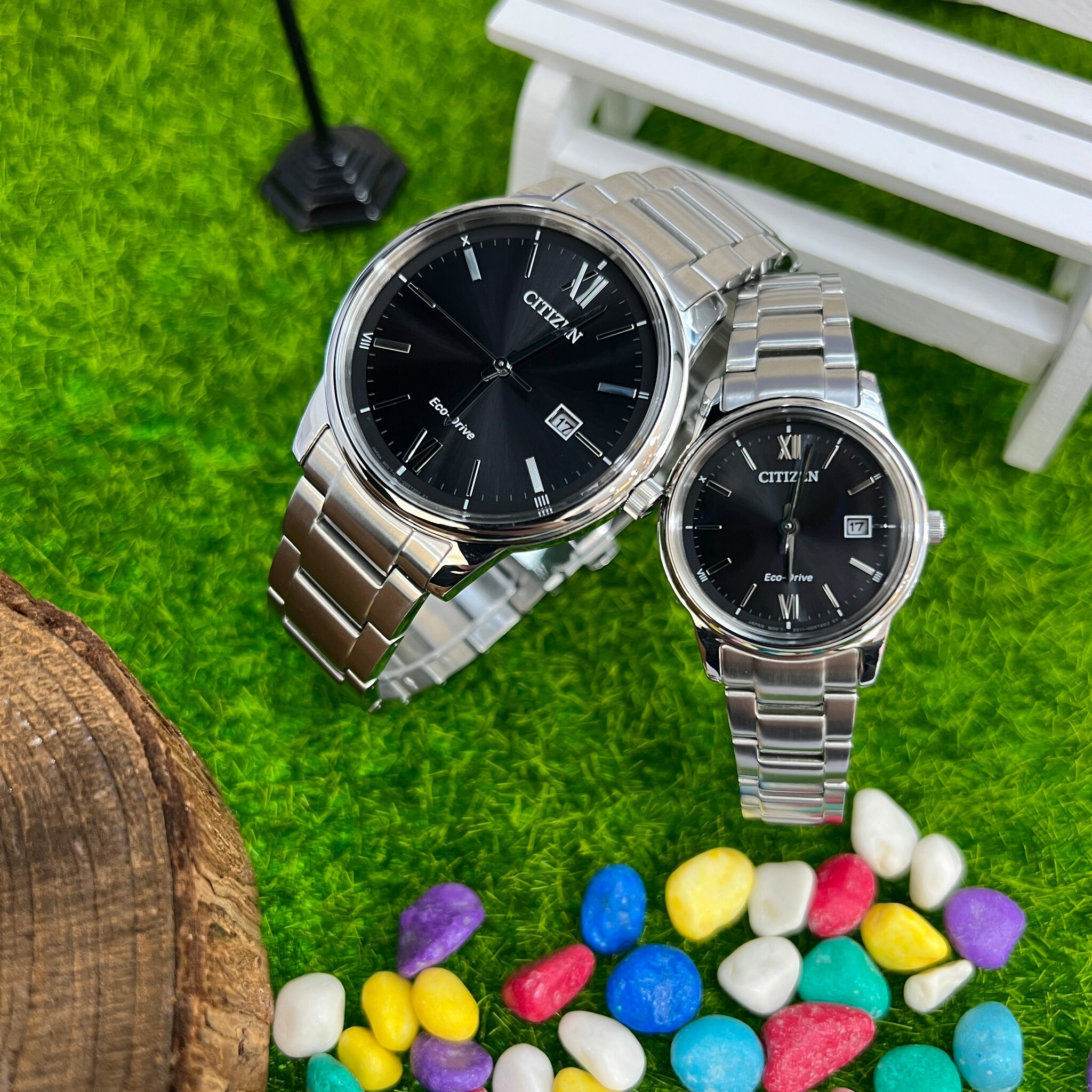 【CITIZEN 星辰】PAIR 簡約樸實對錶 BM6978-77E(40mm)/EW2318-73E(27.5mm) 現代鐘錶