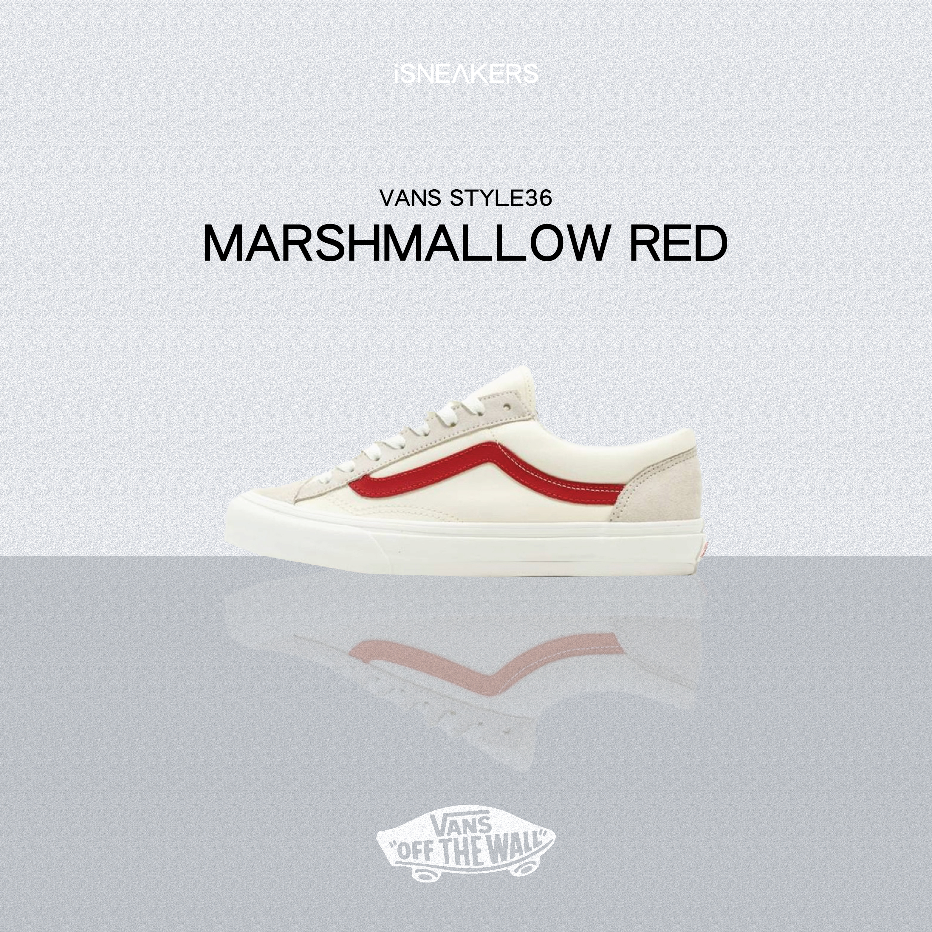 iSNEAKERS｜Vans Style36 "Marshmallow Red" 米色 紅線 GD權志龍 VN0A3DZ3OXS