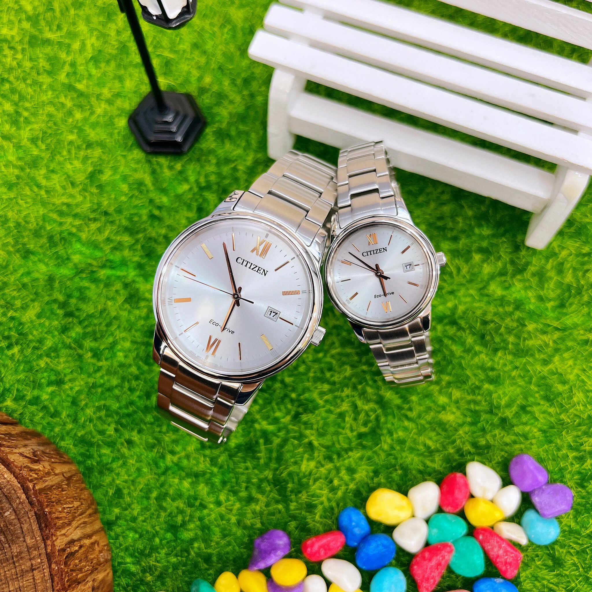 【CITIZEN 星辰】PAIR 簡約樸實對錶 BM6978-77A(40mm)/EW2318-73A(27.5mm) 現代鐘錶