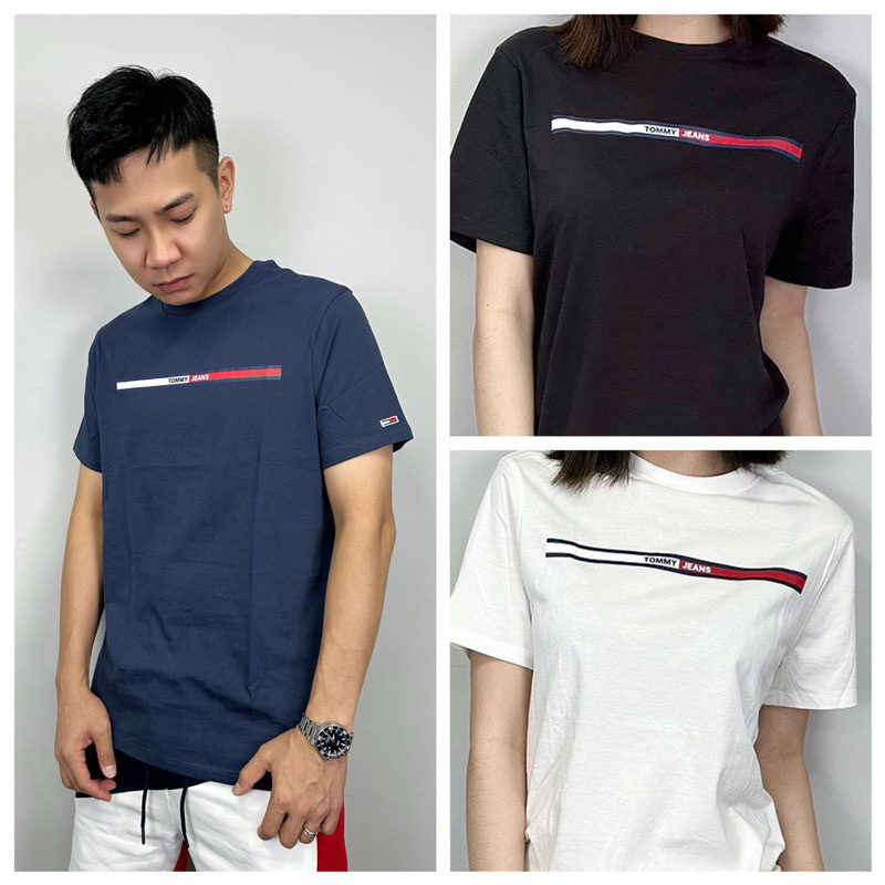 Tommy Jeans 經典雙色橫條字母 短袖上衣 短袖
