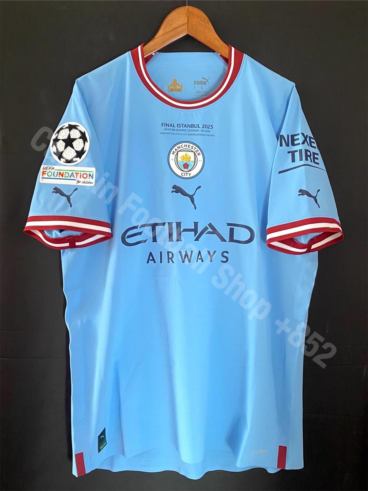 (球員版) 曼城 2022-2023 歐聯決賽 Puma 主場球員版球衣 #9 HAALAND