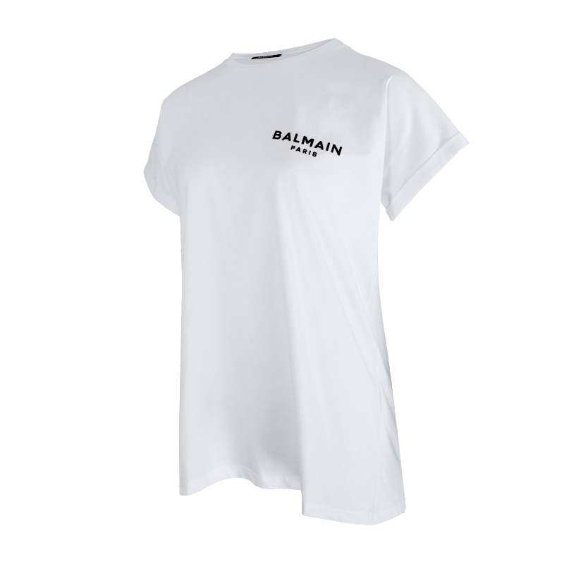 BALMAIN Logo 印花白色T恤 -T