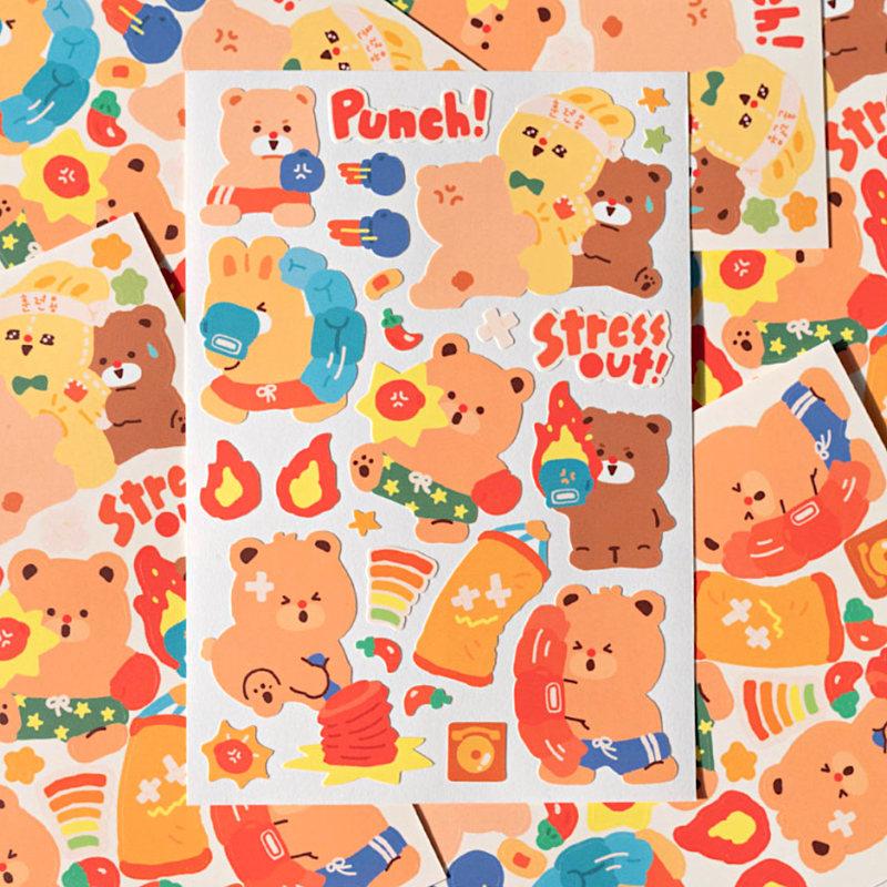 Khakiz Sticker－Punch Punch (Korean Stationery Brand)