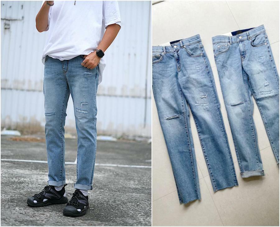 【K】TDH Jeans 小直筒破壞牛仔褲 #19139