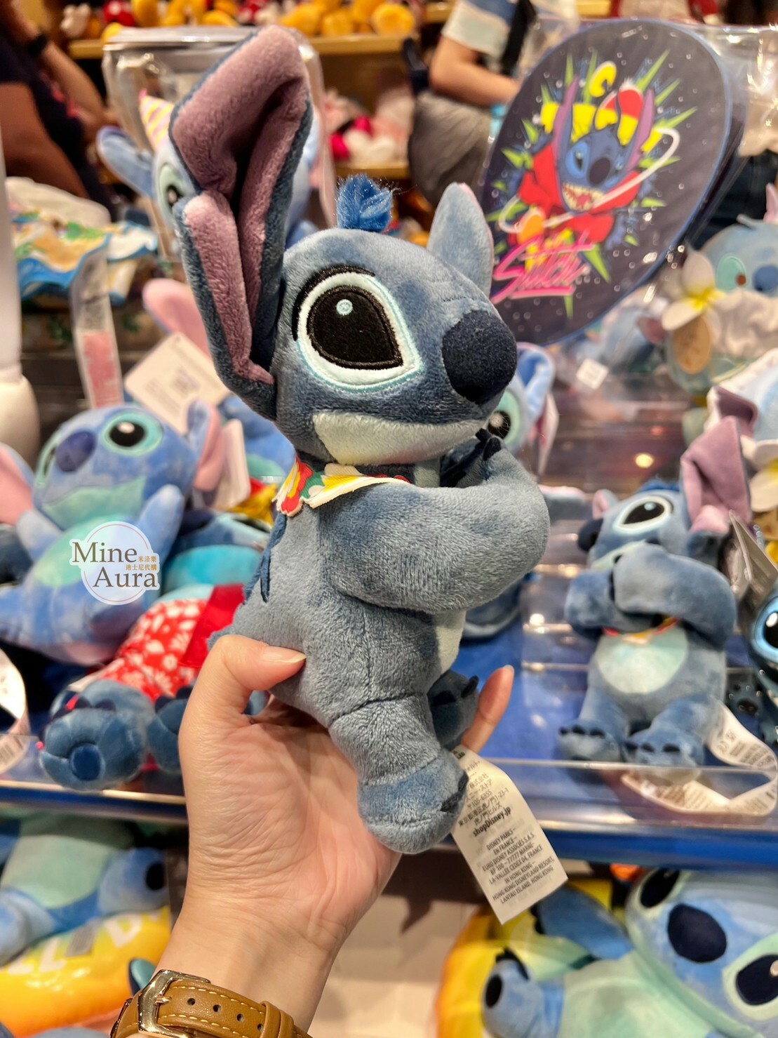 史迪奇 Stitch 花圈造型 抱抱 設計 娃娃 玩偶 星際寶貝 Lilo & Stitch -香港迪士尼樂園