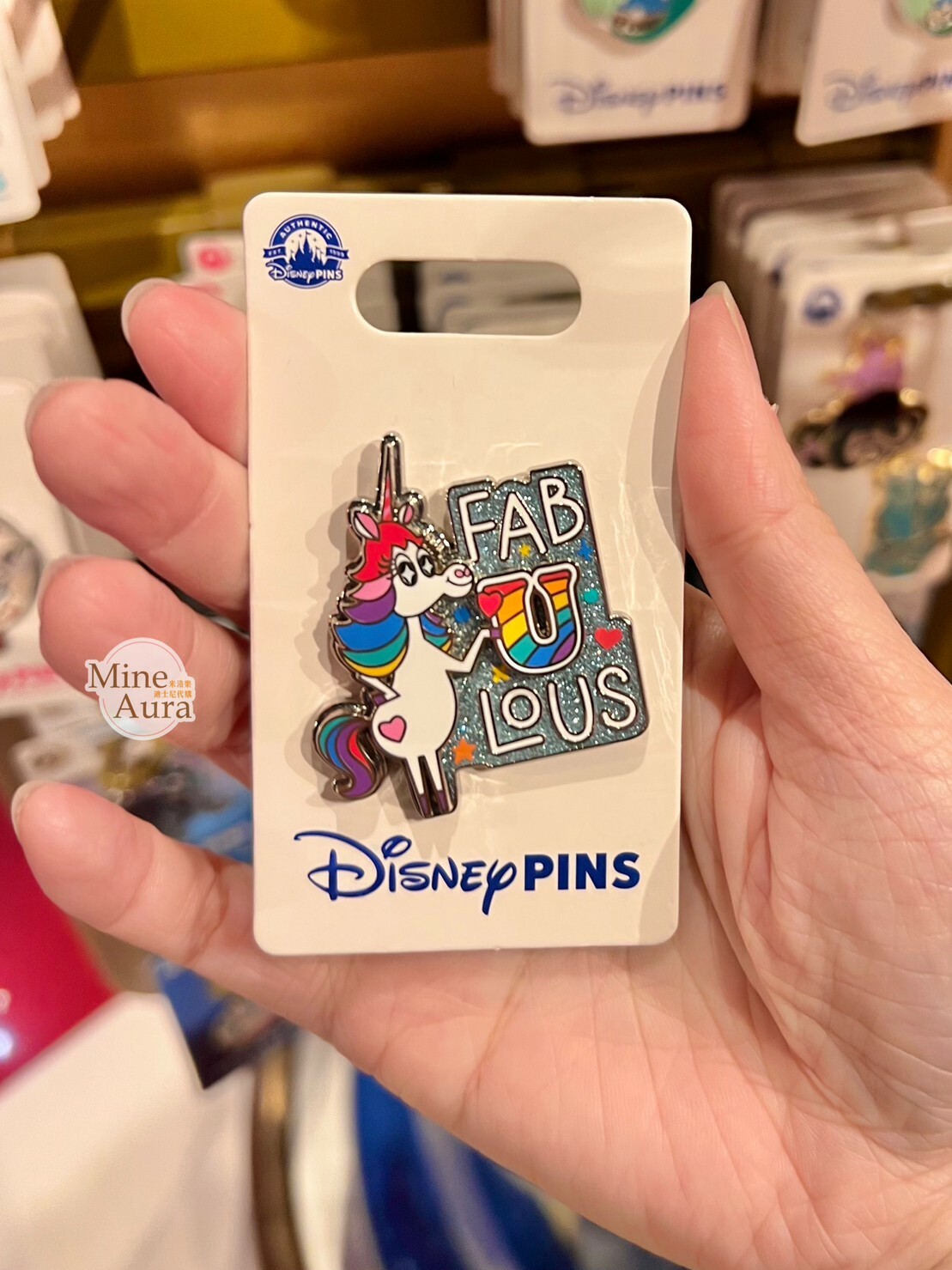 彩虹系列 獨角獸 FAB U LOUS 造型 徽章 PIN -香港迪士尼樂園