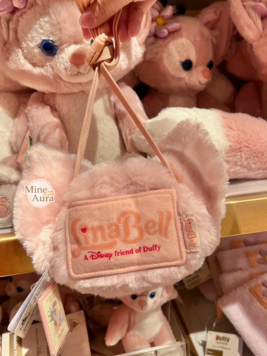 (現貨) 玲娜貝兒 Lina bell 大頭 絨毛 票卡包 掛脖 -香港迪士尼樂園