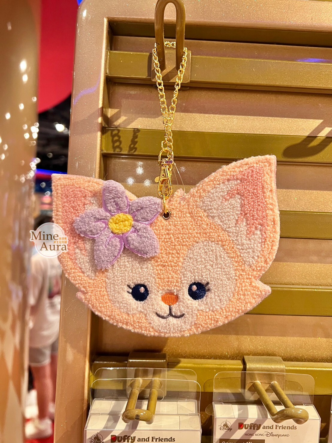 (現貨) 玲娜貝兒 Lina bell 刺繡 毛巾布 大頭 造型 票卡夾 吊飾 -香港迪士尼樂園