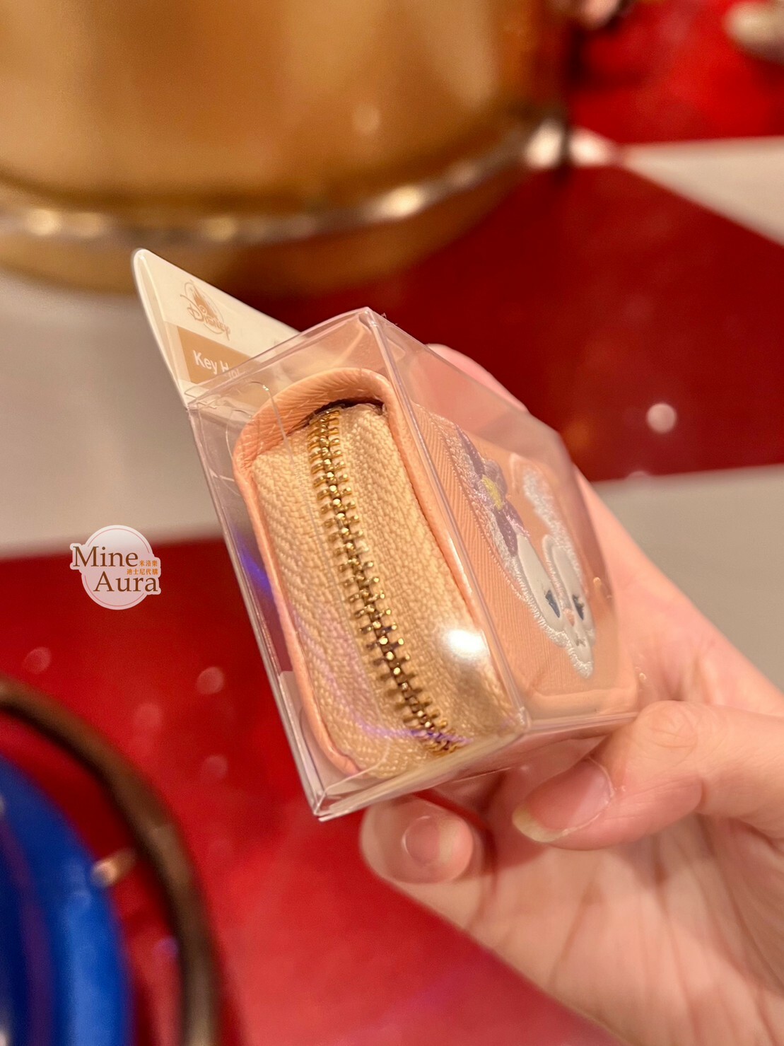 玲娜貝兒 Lina bell 大頭圖案 拉鍊 鑰匙包 收納包 -香港迪士尼樂園