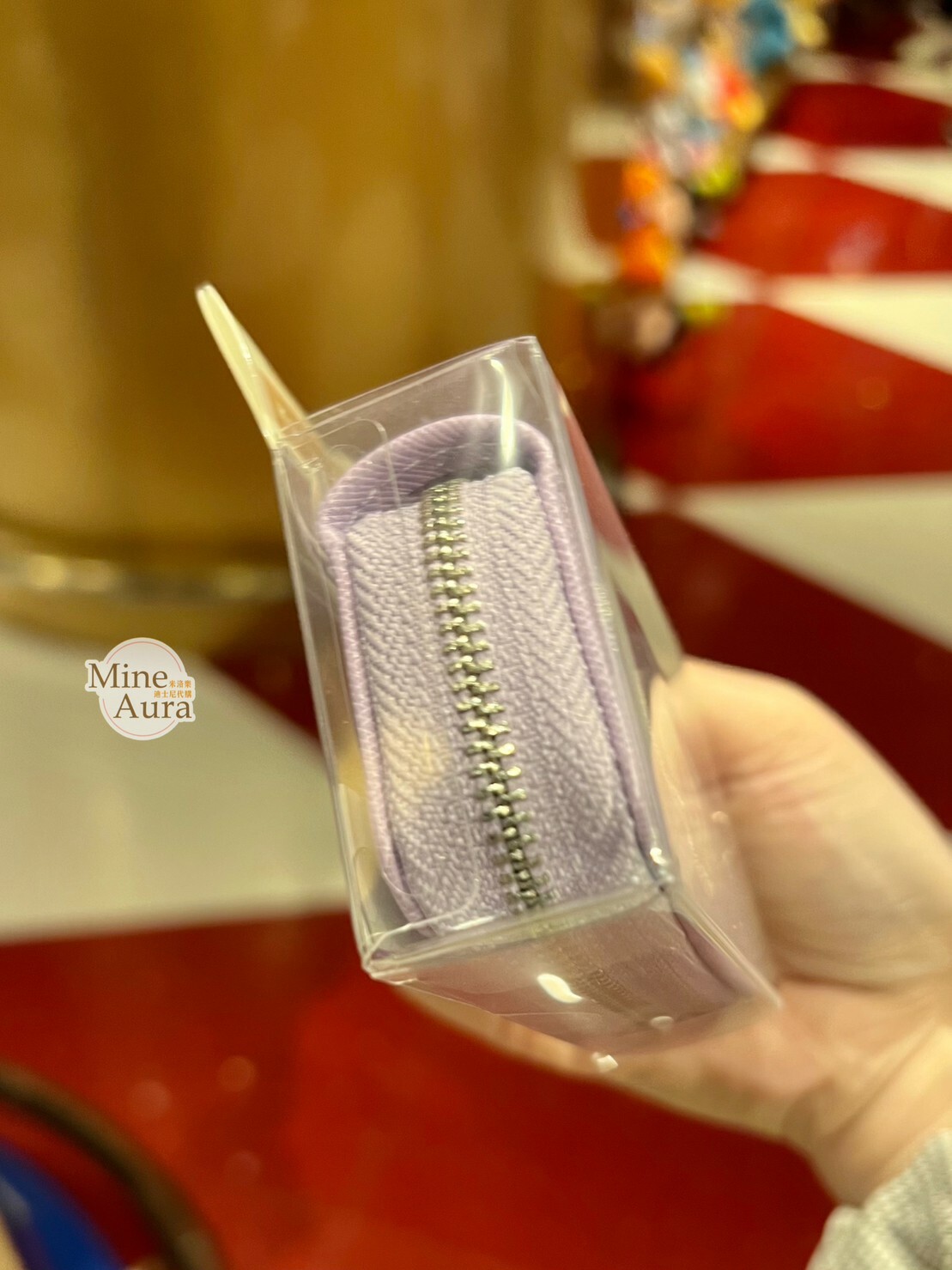 史黛拉露 星黛露 StellaLou 大頭圖案 拉鍊 鑰匙包 收納包 -香港迪士尼樂園